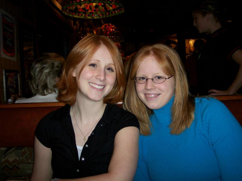 Out to eat with longtime friend Kelly in the fall of 2004